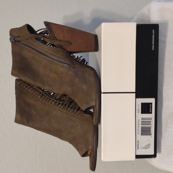 Dolce Vita Noralee Ankle Boots in Olive Nubuck. Size 7.5 EUC - Picture 15 of 15